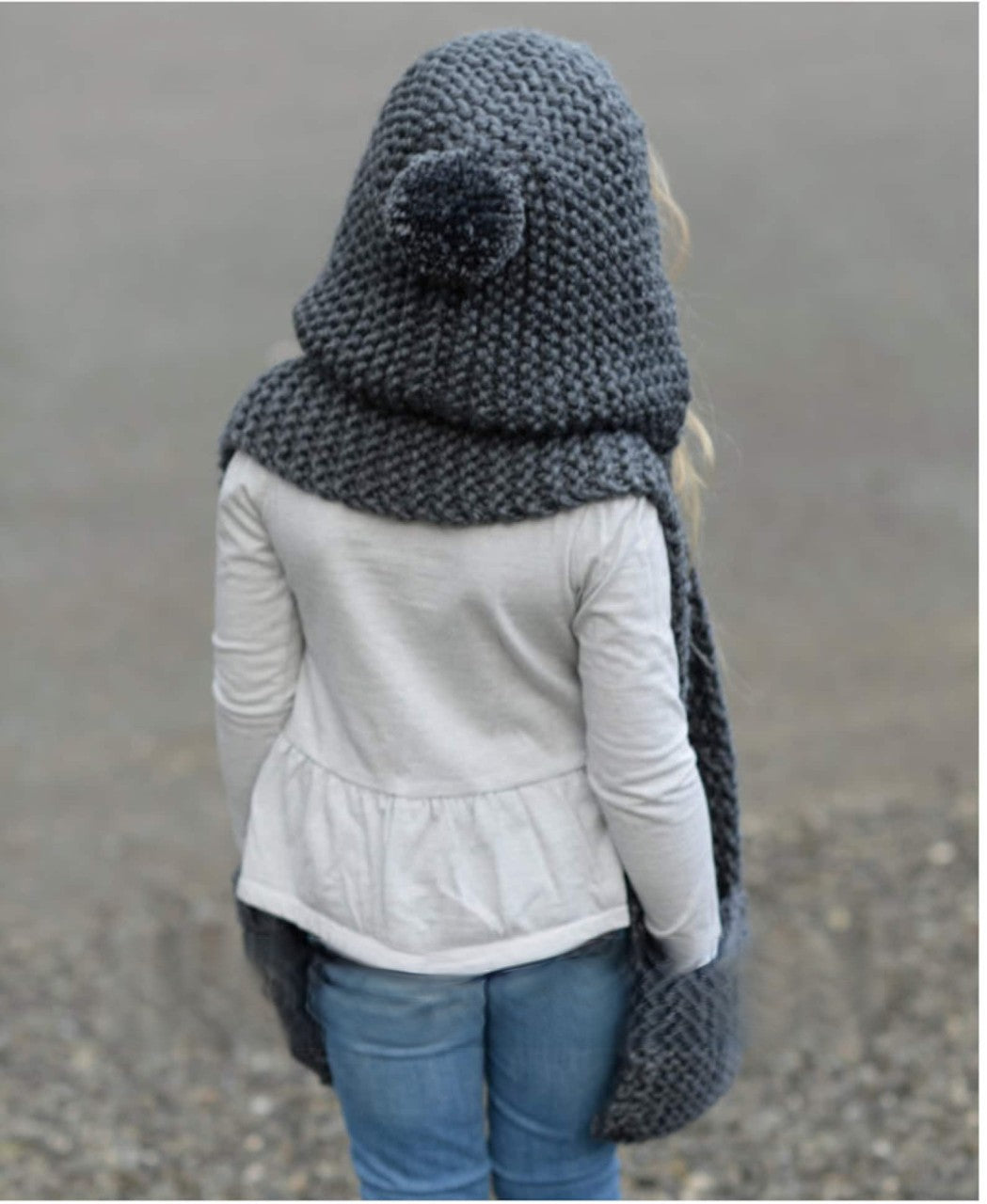 Cozy Hooded Scarf Knitting Pattern (All Sizes)