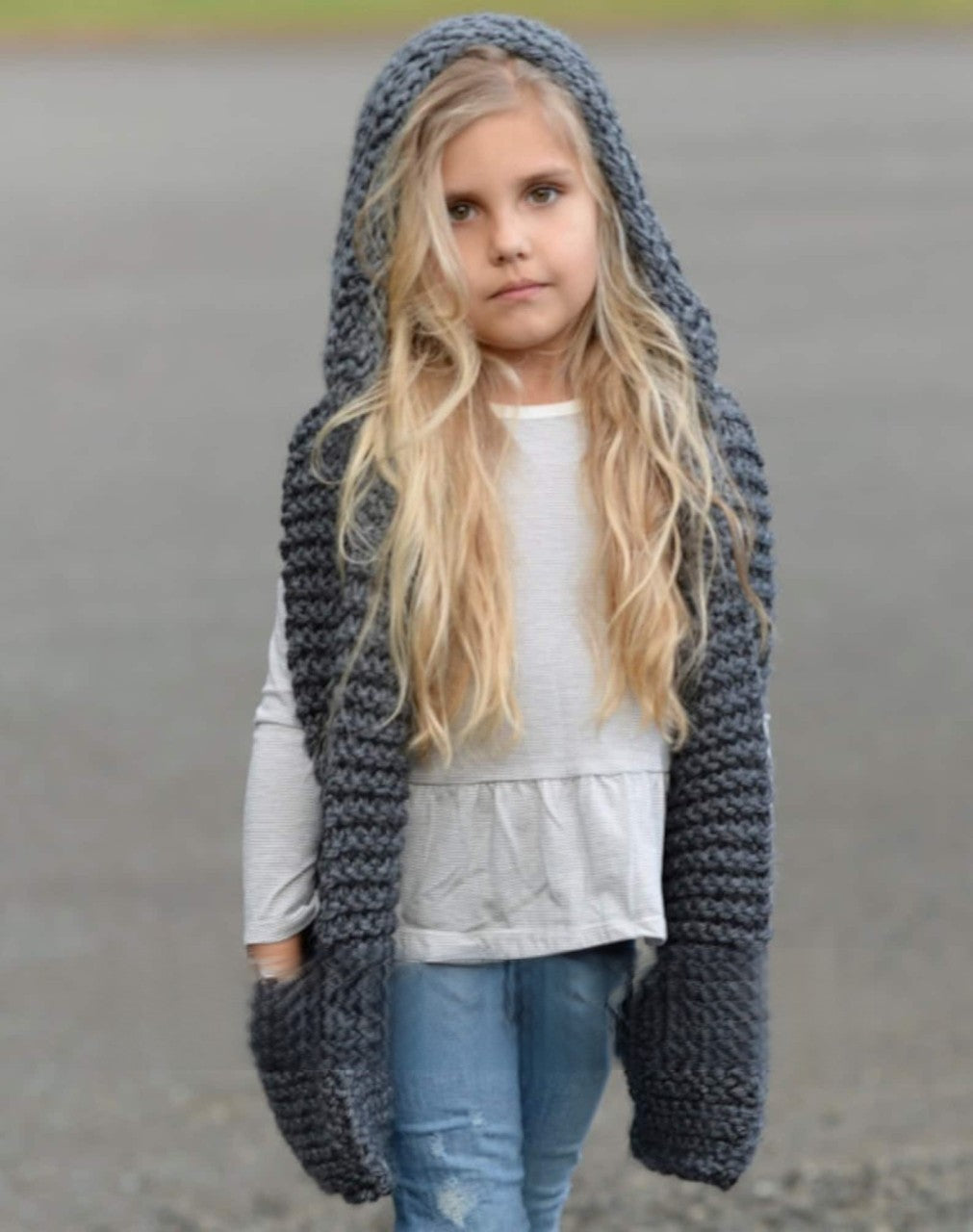 Cozy Hooded Scarf Knitting Pattern (All Sizes)