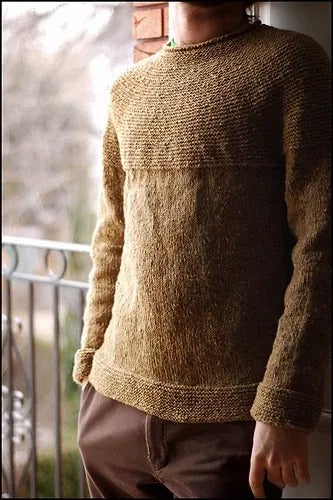 Fine Man Office Pullover Knitting Pattern