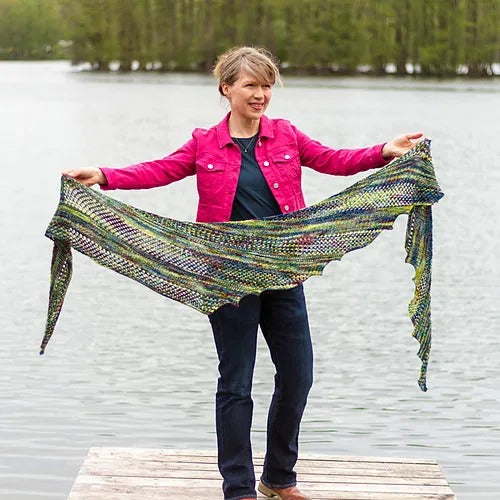 Cozy Fancy Scales Shawletter Knitting Pattern