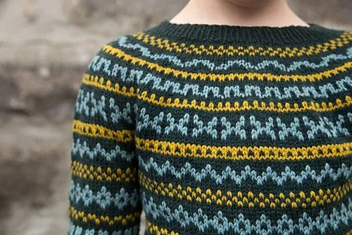 Warm & Playful Spring Sweater Knitting Pattern