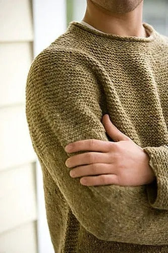 Fine Man Office Pullover Knitting Pattern