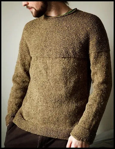 Fine Man Office Pullover Knitting Pattern