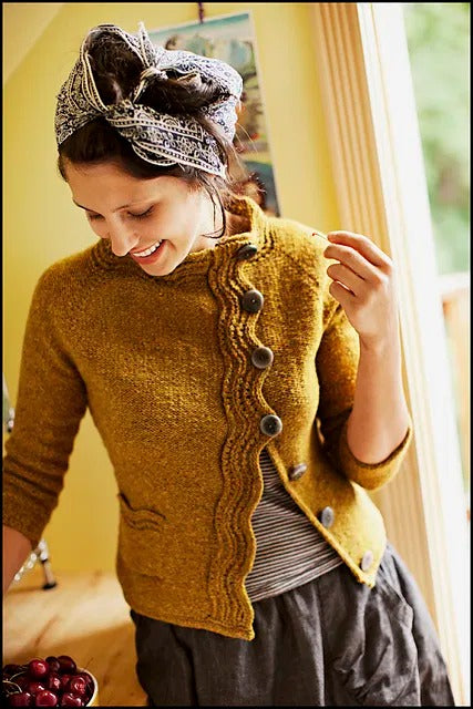 Elegant Curvy Office Cardigan Knitting Pattern
