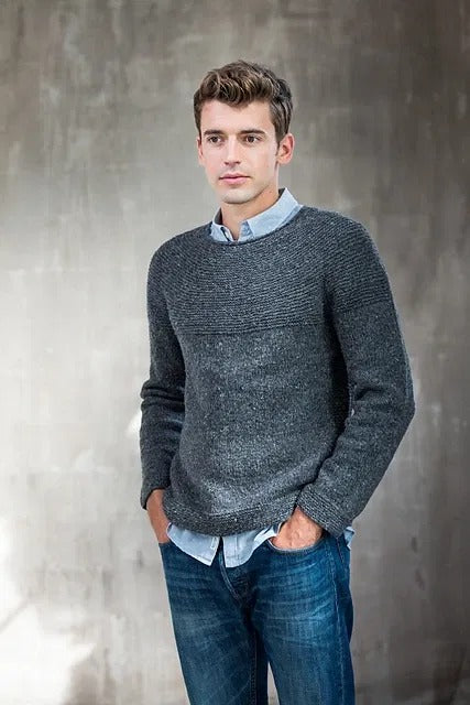 Fine Man Office Pullover Knitting Pattern