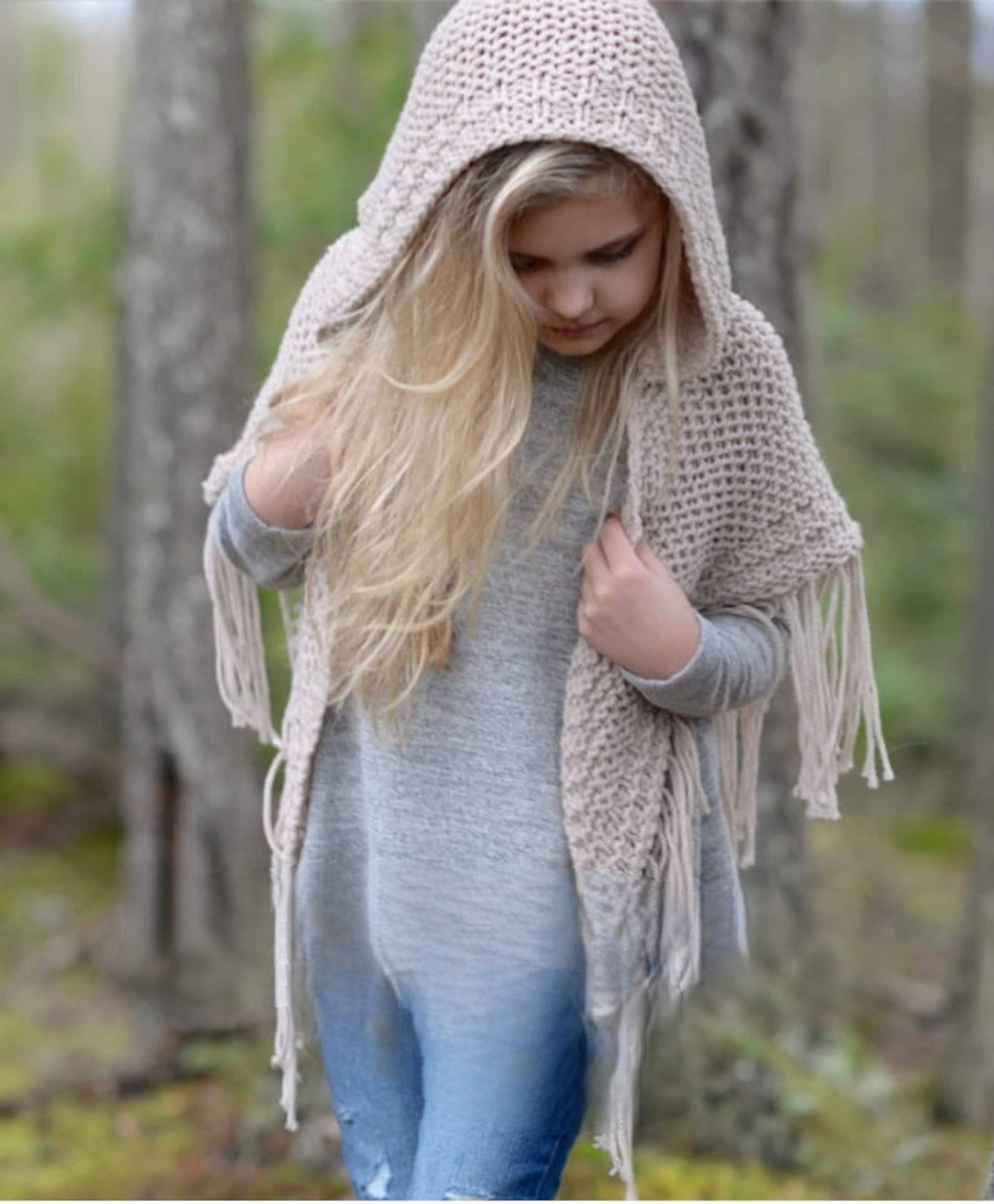 The Cambric Shawl Knitting Pattern (toddler, child, teen and adult sizes)