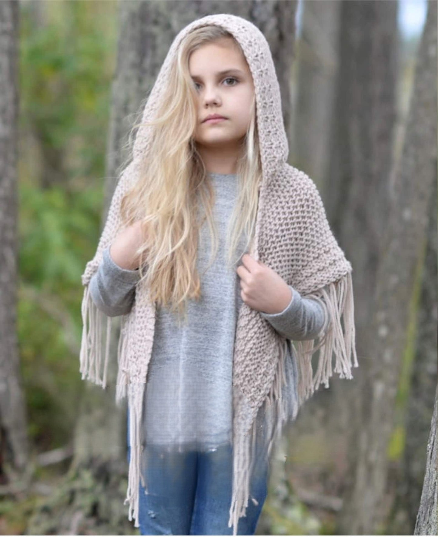 The Cambric Shawl Knitting Pattern (toddler, child, teen and adult sizes)