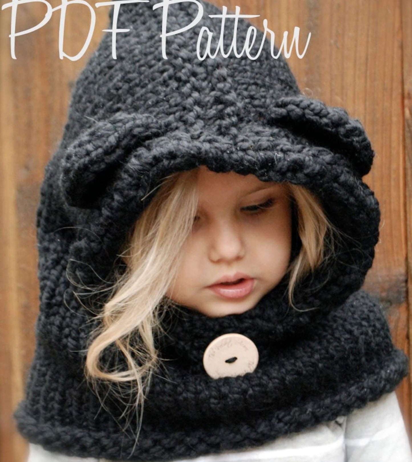 Bear Cowl Knitting Pattern (6/9 month - 12/18 month - Toddler - Child - Adult sizes)