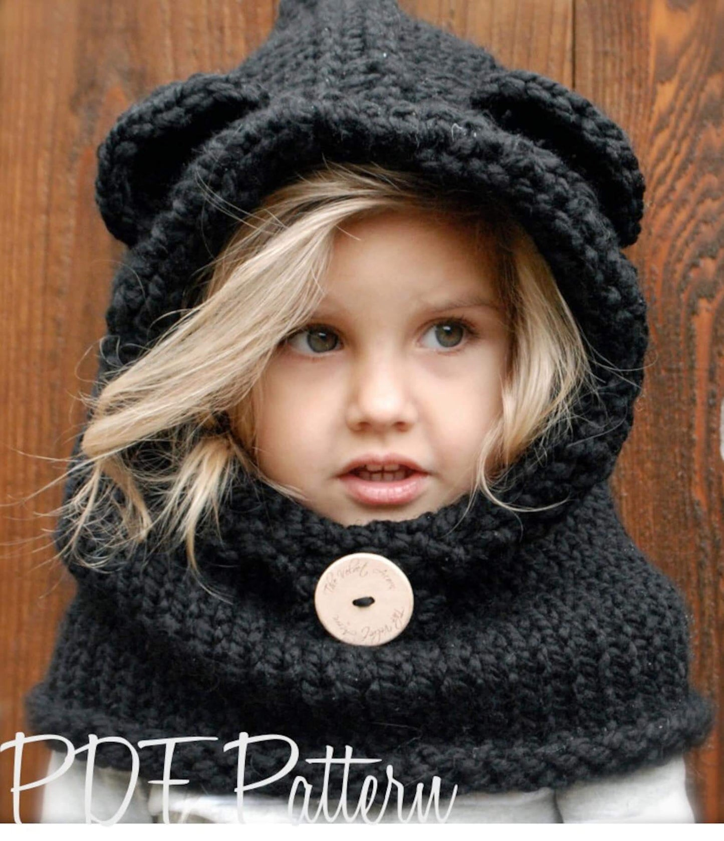 Bear Cowl Knitting Pattern (6/9 month - 12/18 month - Toddler - Child - Adult sizes)