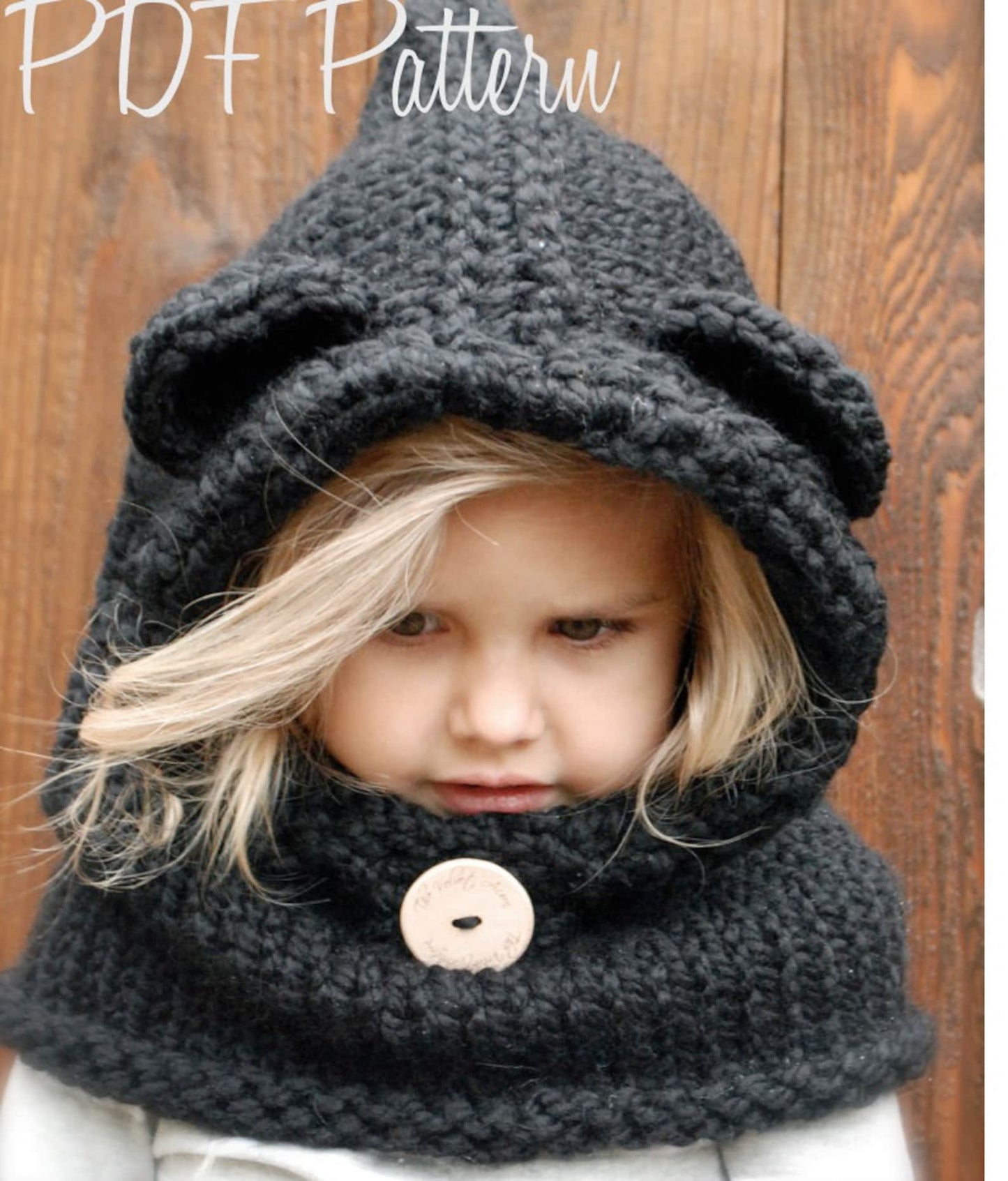 Bear Cowl Knitting Pattern (6/9 month - 12/18 month - Toddler - Child - Adult sizes)