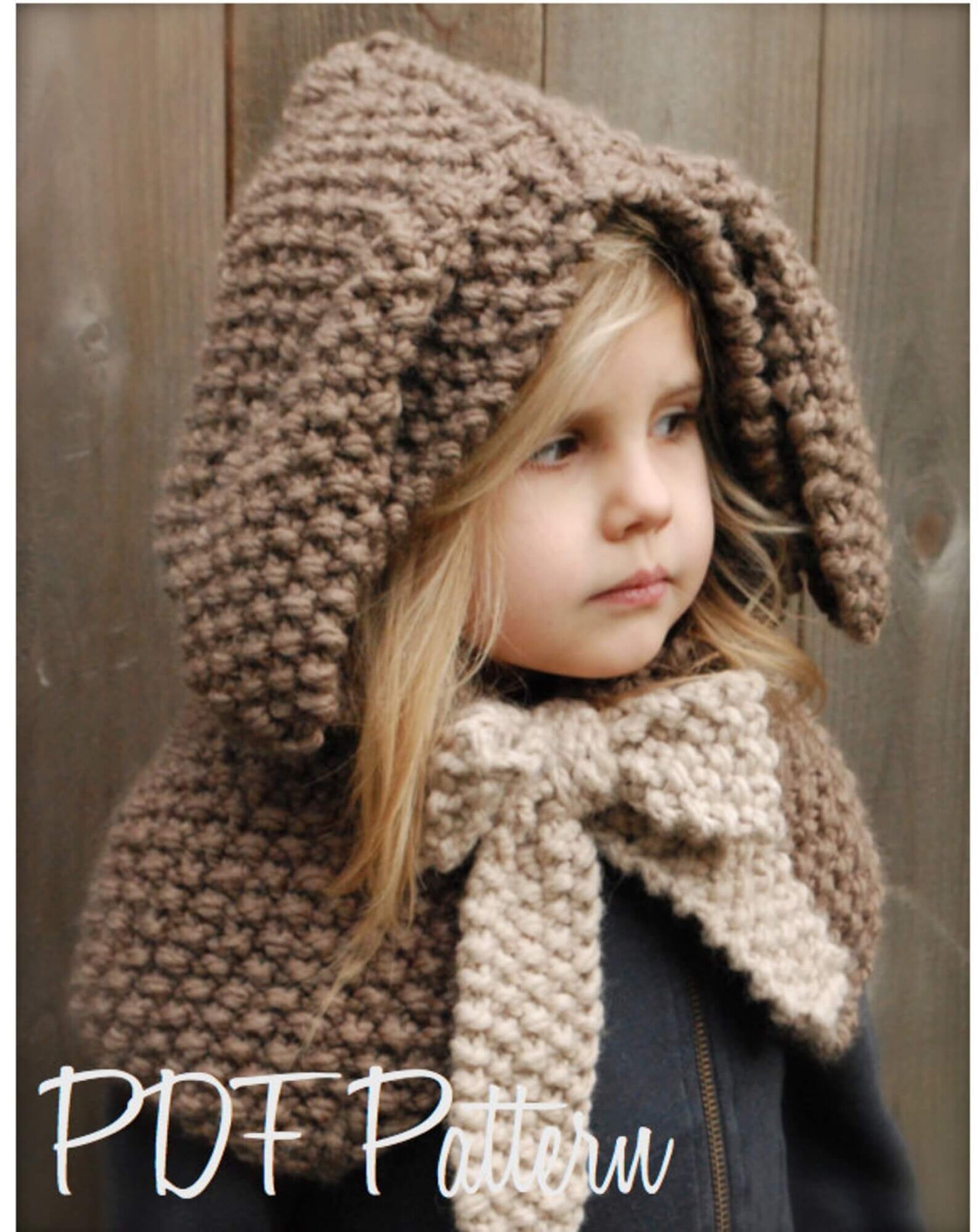 Rabbit Hood Knitting Pattern (6/9 month - 12/18 month - Toddler - Child - Adult sizes)