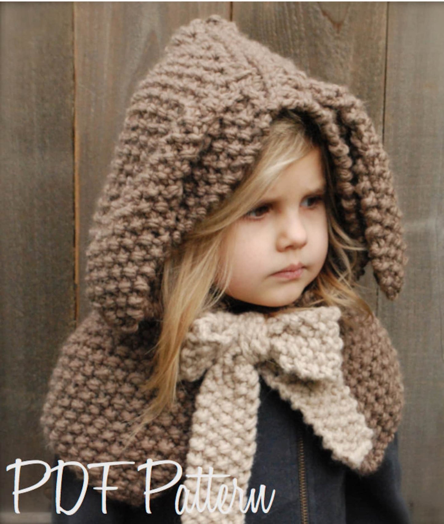 Rabbit Hood Knitting Pattern (6/9 month - 12/18 month - Toddler - Child - Adult sizes)
