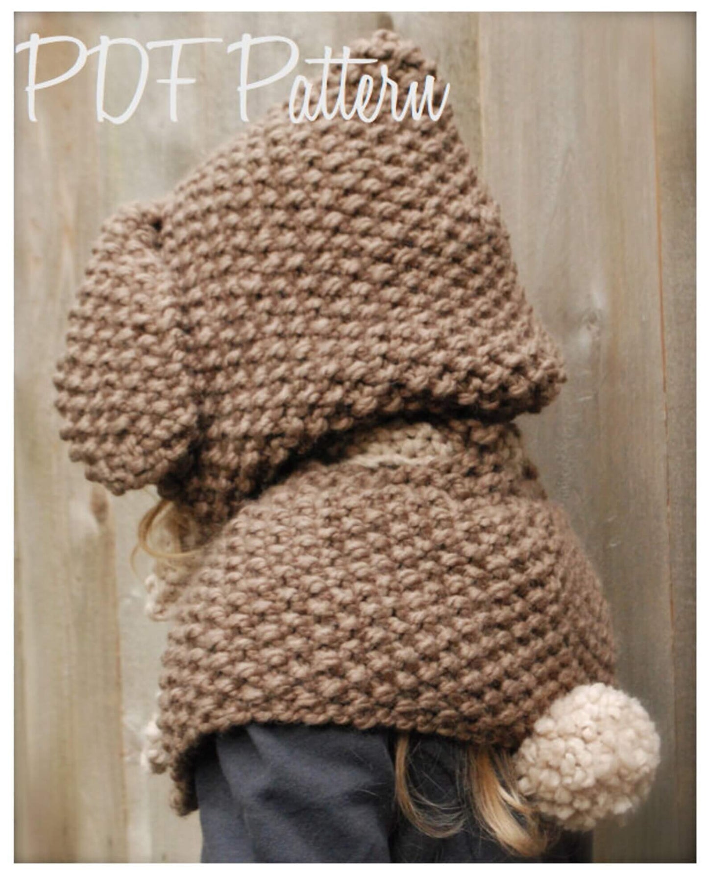Rabbit Hood Knitting Pattern (6/9 month - 12/18 month - Toddler - Child - Adult sizes)