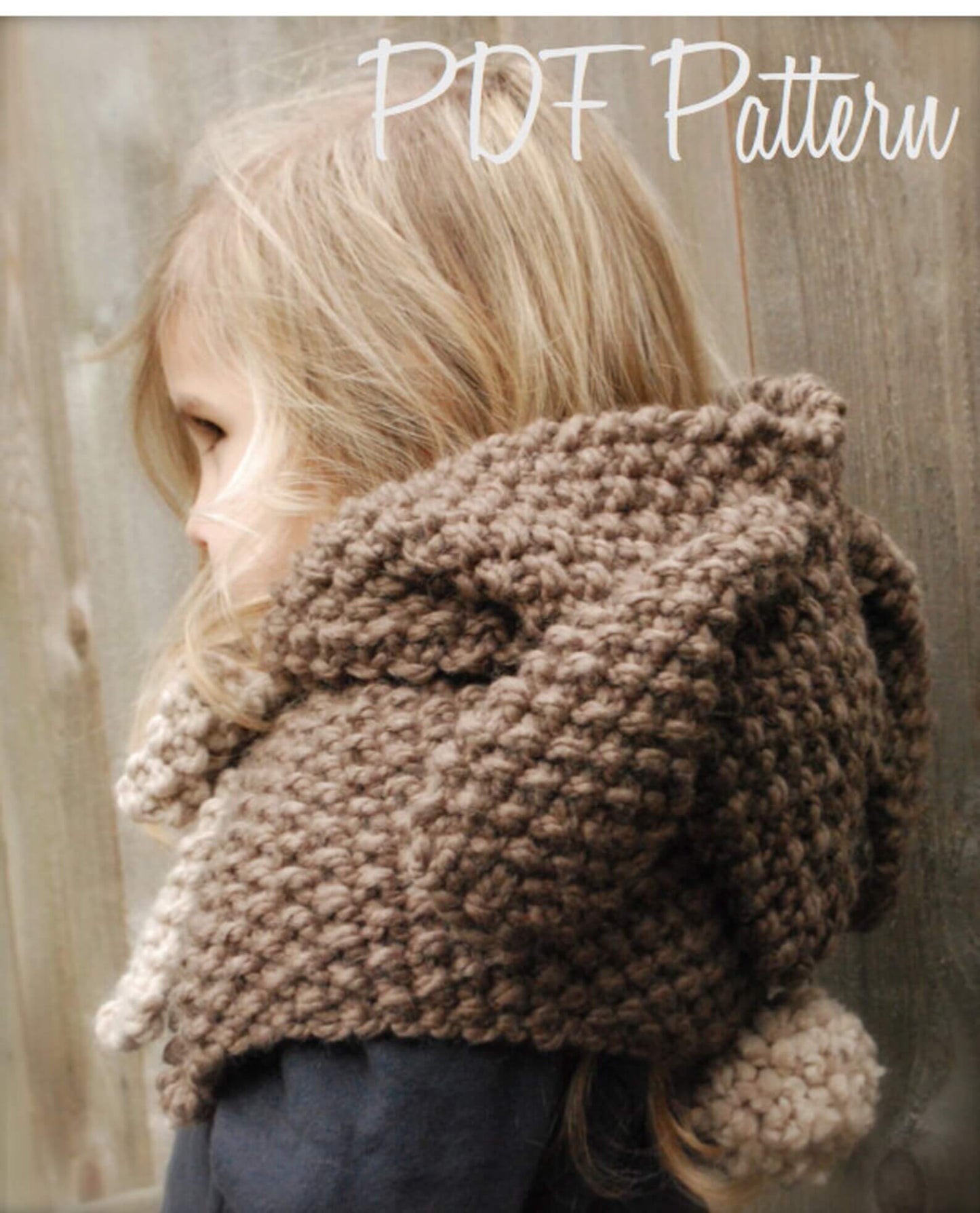 Rabbit Hood Knitting Pattern (6/9 month - 12/18 month - Toddler - Child - Adult sizes)