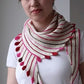 Fun Pompom Shawlette Knitting Pattern