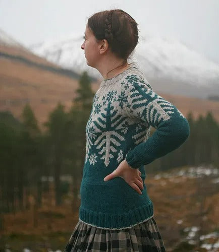 Northern Forest Yoke Sweater Knitting Pattern