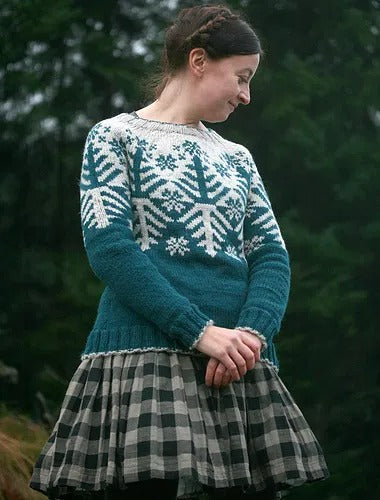 Northern Forest Yoke Sweater Knitting Pattern